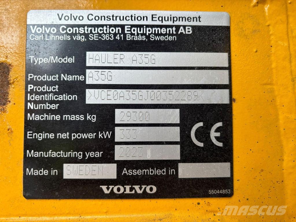 Volvo A35G Дъмпери/моторни превозни средства