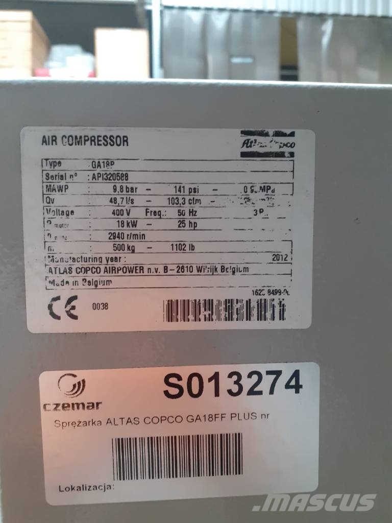 Atlas Copco GA 18 FF PLUS Kompressoren