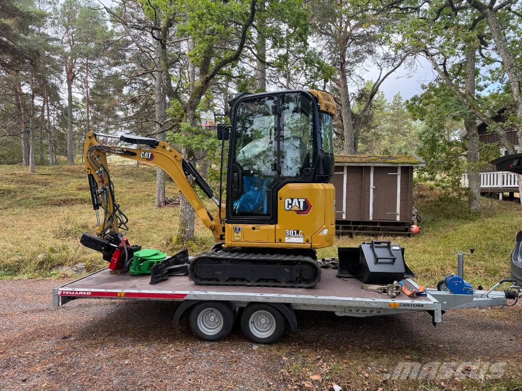 CAT 301.8 minigrävare rotortilt skopor trailer حفارات صغيرة أقل من 7 طن (حفارات صغيرة)