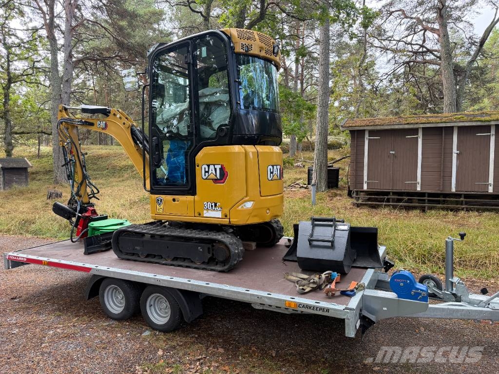 CAT 301.8 minigrävare rotortilt skopor trailer حفارات صغيرة أقل من 7 طن (حفارات صغيرة)