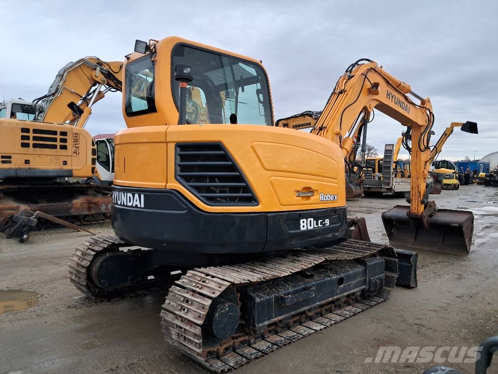 Hyundai Robex 80 CR-9 WACKER NEUSON 8003 9503 LIEBHERR CAT Midi excavators 7t - 12t