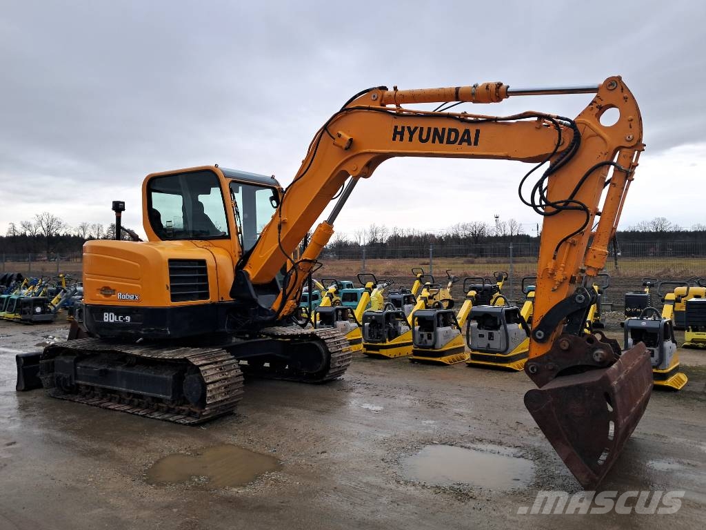 Hyundai Robex 80 CR-9 WACKER NEUSON 8003 9503 LIEBHERR CAT Midi excavators 7t - 12t