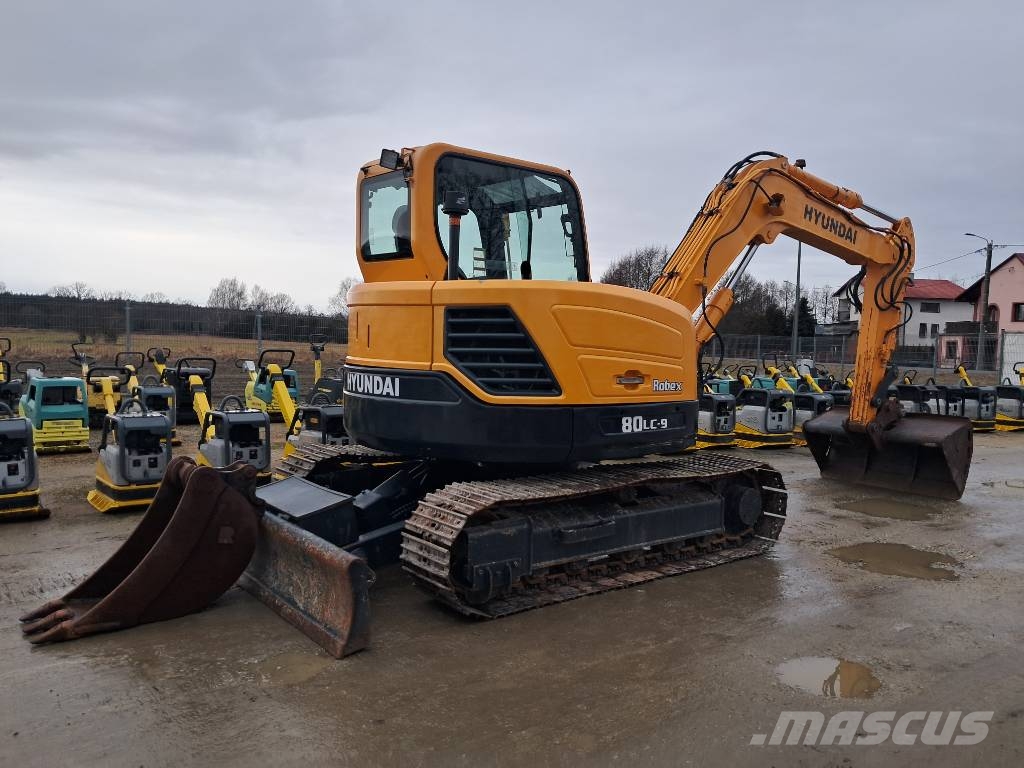 Hyundai Robex 80 CR-9 WACKER NEUSON 8003 9503 LIEBHERR CAT Midi excavators 7t - 12t