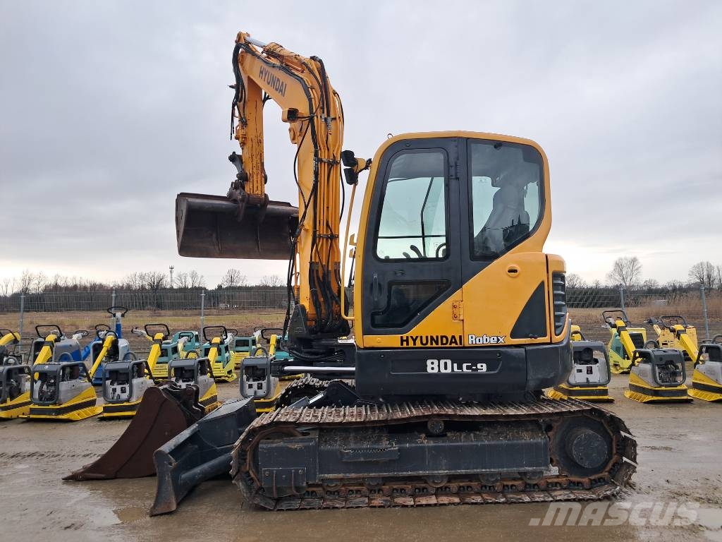 Hyundai Robex 80 CR-9 WACKER NEUSON 8003 9503 LIEBHERR CAT Midi excavators 7t - 12t