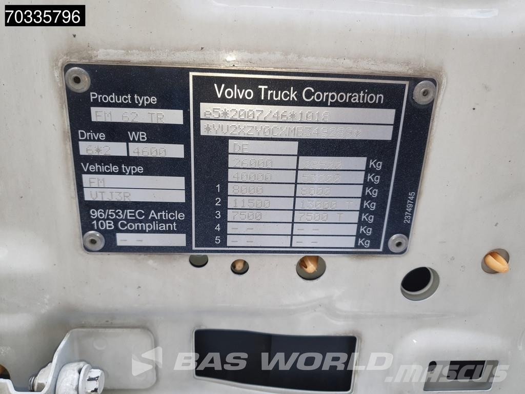 Volvo FM 460 6X2 Meiller RS26 67K Lift+steering axle Aut Kotalni prekucni tovornjaki