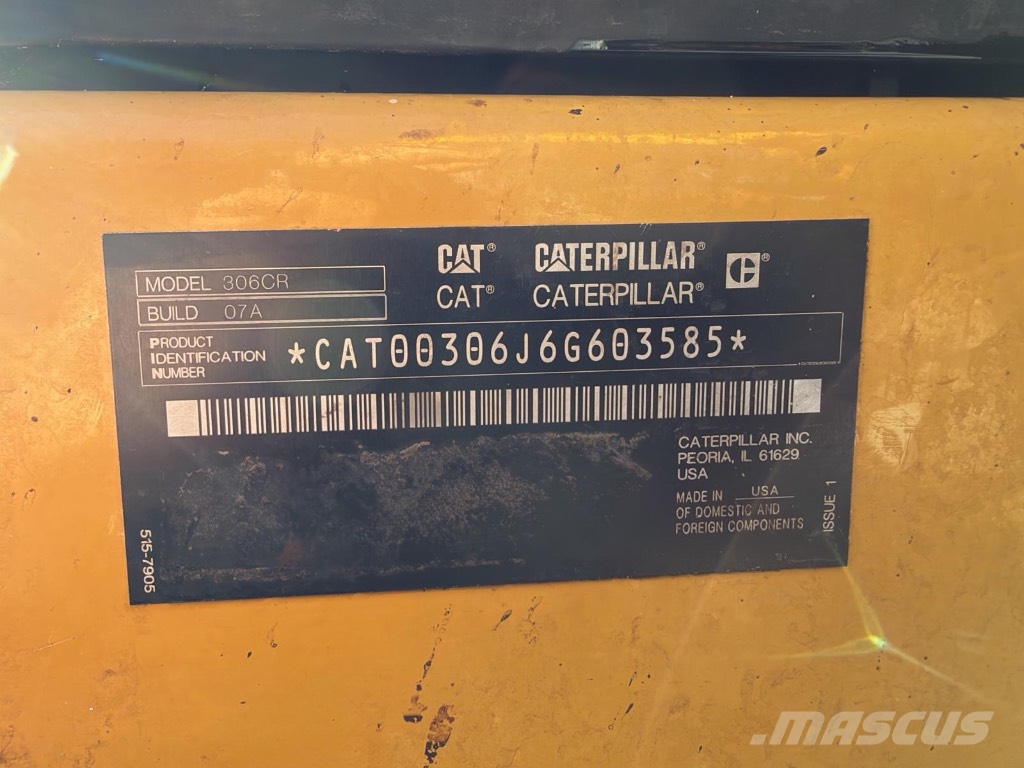 CAT 306 CR *ACCIDENTE*DAMAGED*UNFALL* Mini excavators < 7t (Mini diggers)