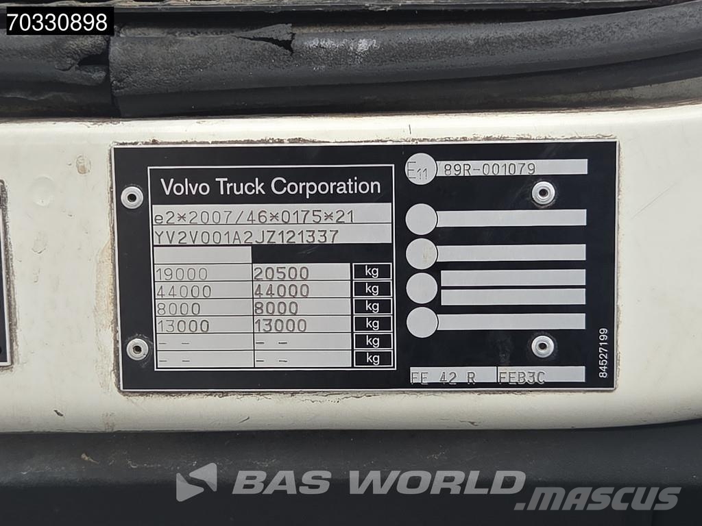 Volvo FE 320 4X2 20.5 Tonelades 1500kg plataforma de car Bakwagens met gesloten opbouw