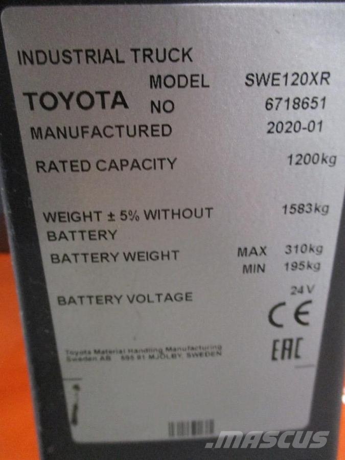 Toyota SWE120XR Electro-pallettrucks