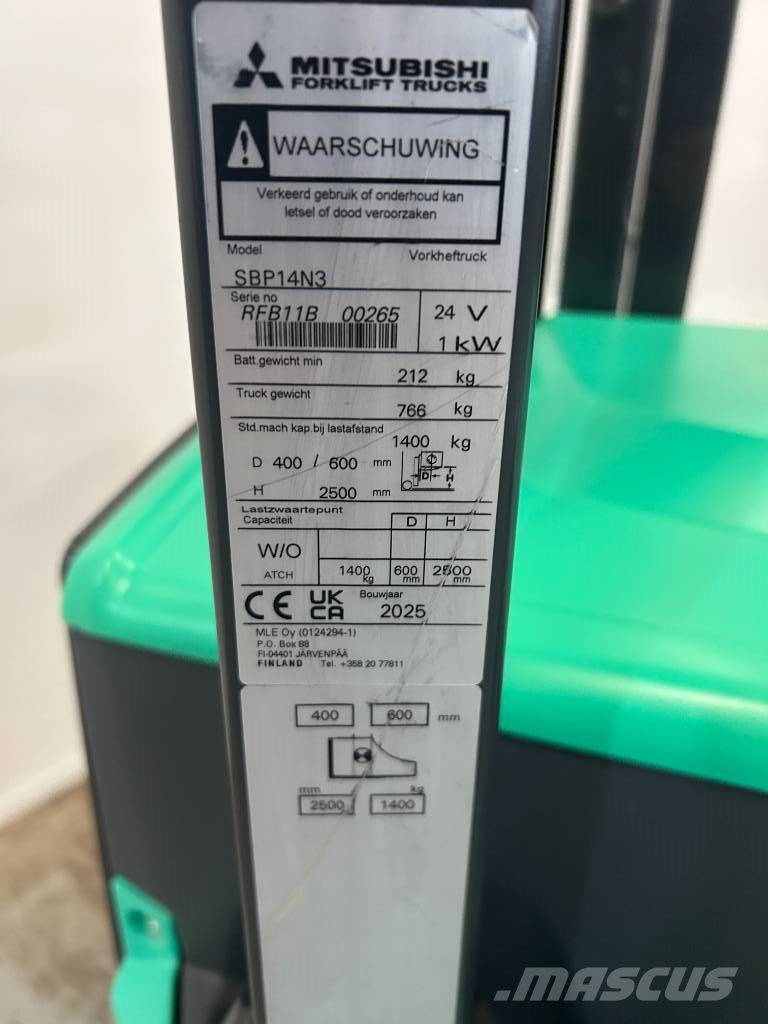 Mitsubishi SBP 14 N3 Pedestrian stacker