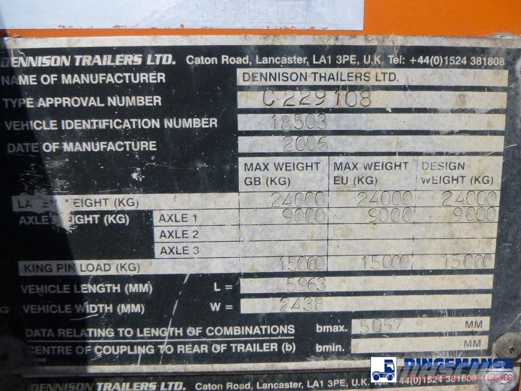 Dennison 4-axle container combi trailer (3 + 1 axles) 20-30 Semirremolques portacontenedores