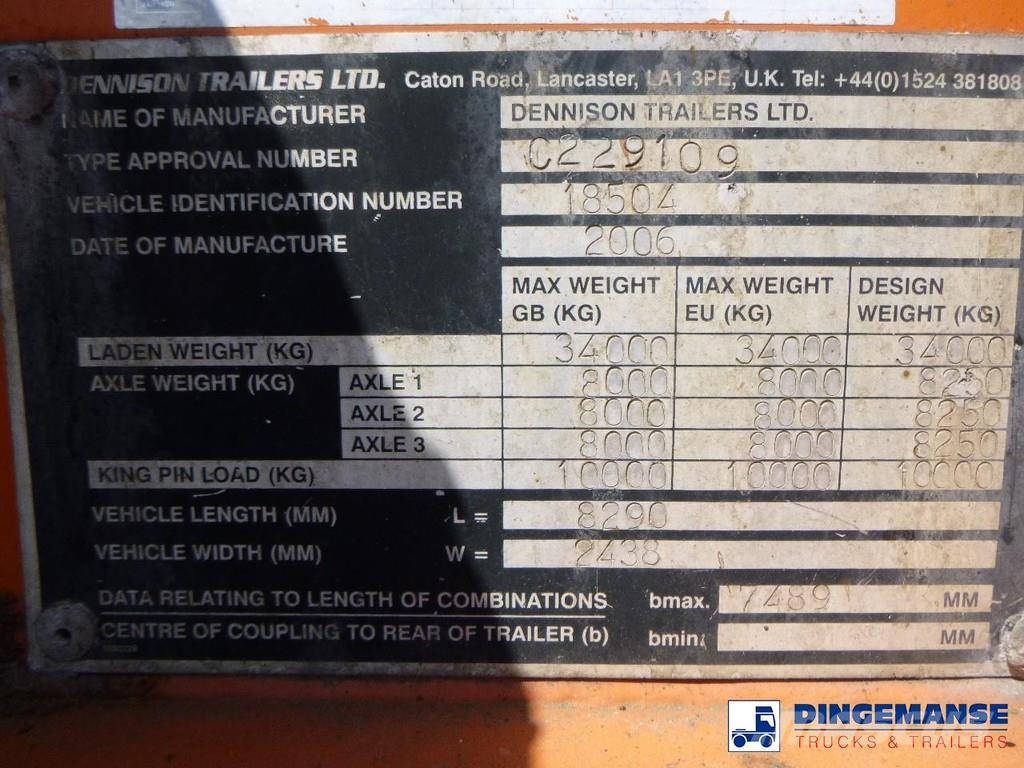 Dennison 4-axle container combi trailer (3 + 1 axles) 20-30 Semirremolques portacontenedores