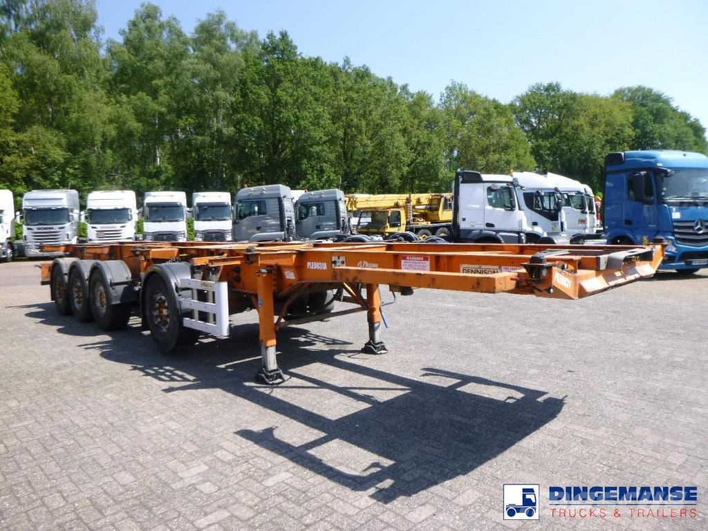 Dennison 4-axle container combi trailer (3 + 1 axles) 20-30 Semirremolques portacontenedores