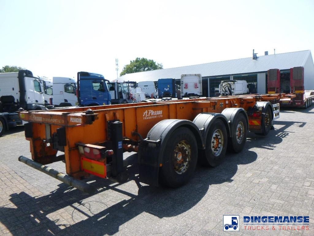 Dennison 4-axle container combi trailer (3 + 1 axles) 20-30 Semirremolques portacontenedores