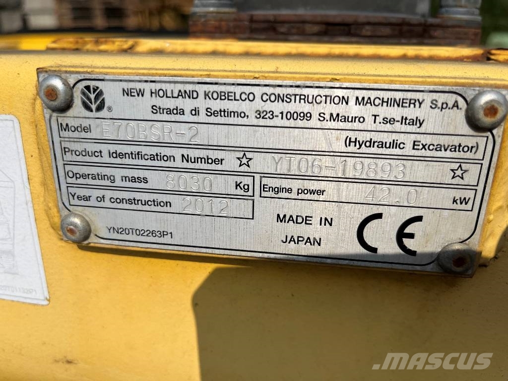 New Holland E 70 B SR Mini pelle 7t-12t