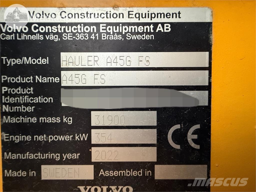Volvo A45G-FS 6X6 Knik dumptrucks
