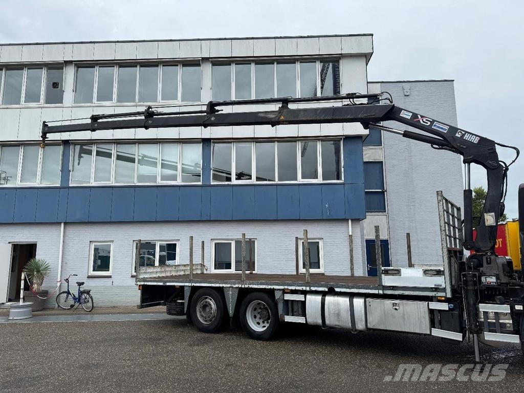 DAF CF 75.250 6X2 EURO 5 + HIAB 144D-4 CL شاحنات مسطحة/مفصلية الجوانب
