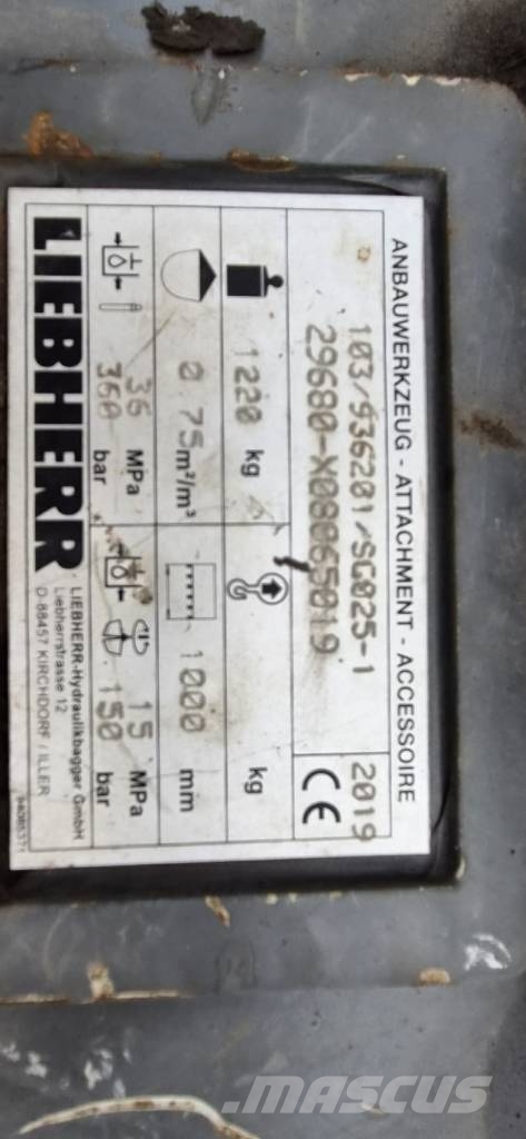 Liebherr 103-936201 Muut pihdit