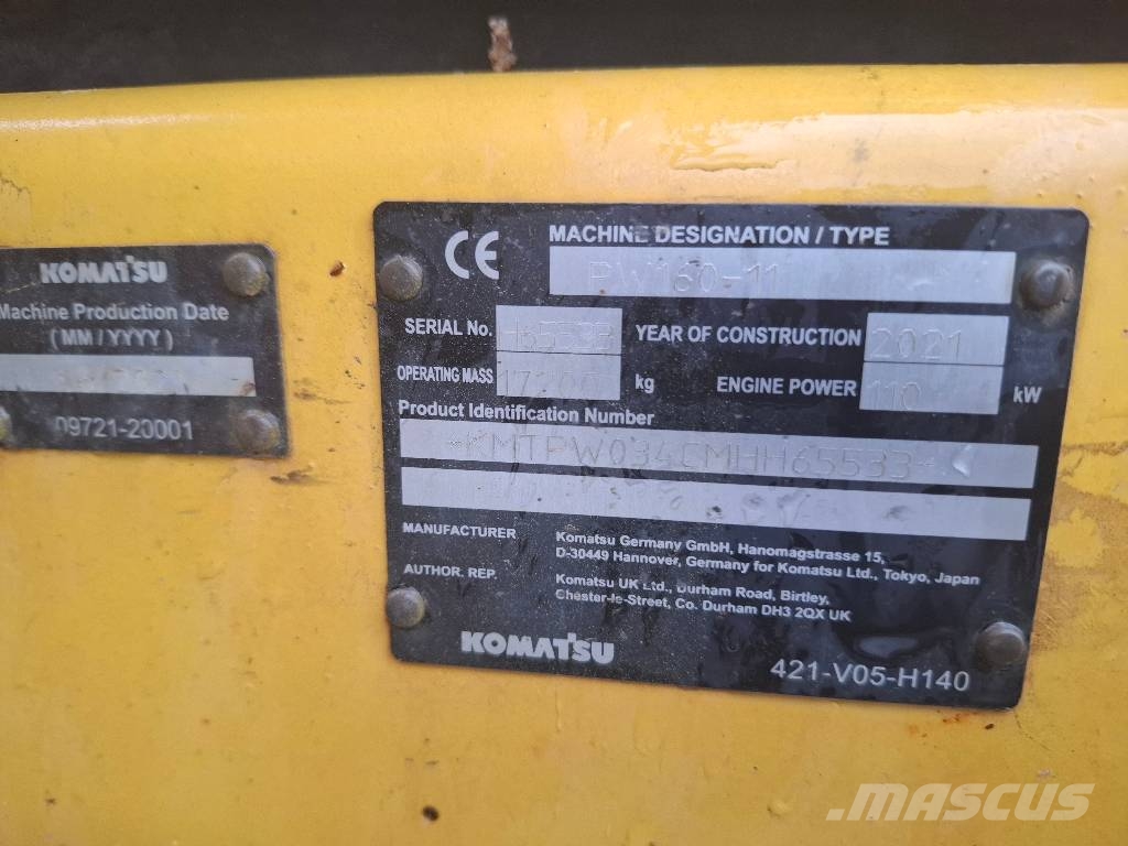 Komatsu PW160-11 Bagri na kolesih