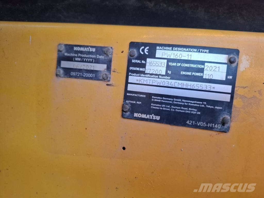 Komatsu PW160-11 Εκσκαφείς με τροχούς - λάστιχα