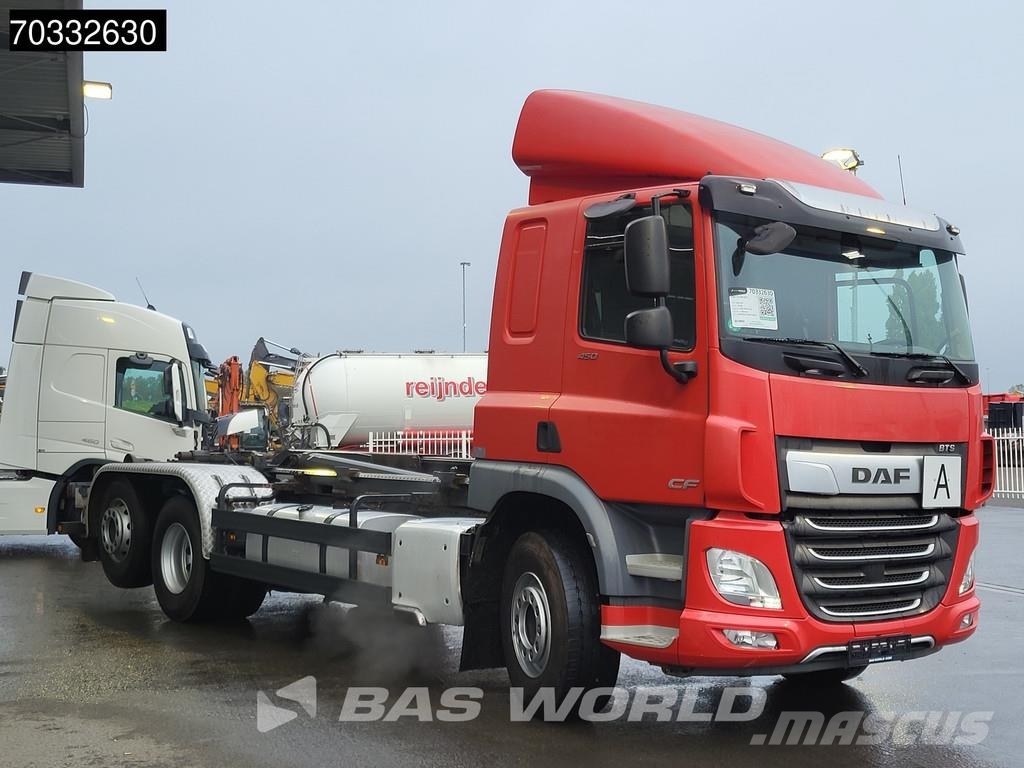 DAF CF 450 6X2 Meiller RS 2170 Abrollkipper Lift-Lenka Camion con gancio di sollevamento