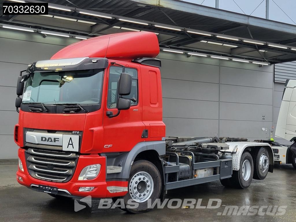 DAF CF 450 6X2 Meiller RS 2170 Abrollkipper Lift-Lenka شاحنات الرافعات الخطافية