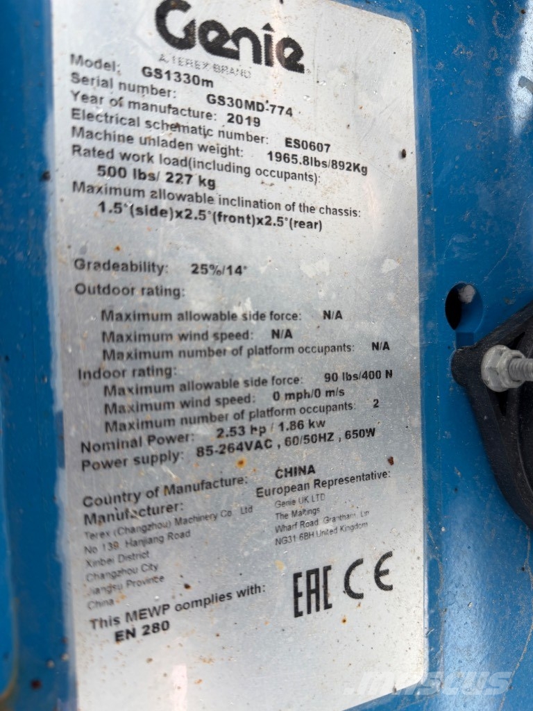 Genie gs1330 シザースリフト