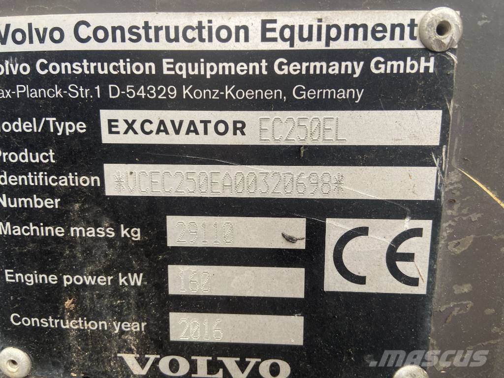 Volvo EC 250 EL Koparki gąsienicowe
