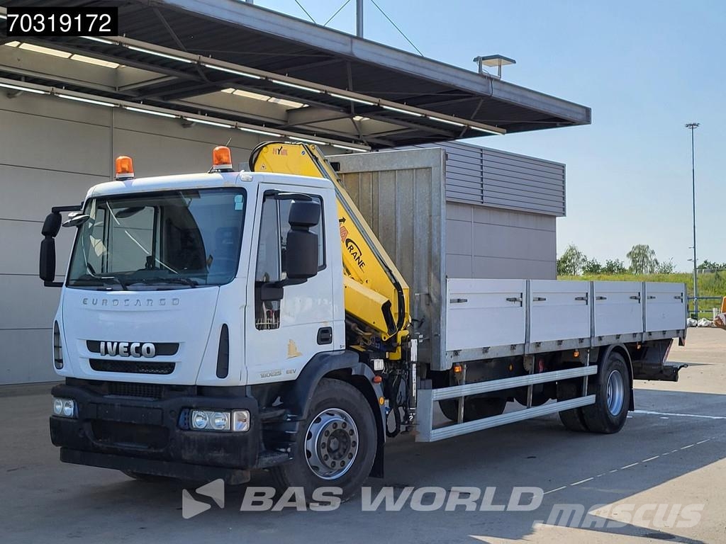 Iveco Eurocargo 180E250 4X2 HYVA V911 3S Kran Crane Manu Φορτηγά Kαρότσα με ανοιγόμενα πλαϊνά