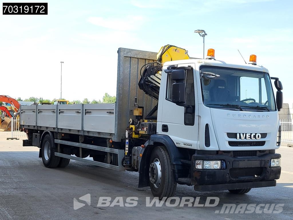 Iveco Eurocargo 180E250 4X2 HYVA V911 3S Kran Crane Manu Φορτηγά Kαρότσα με ανοιγόμενα πλαϊνά