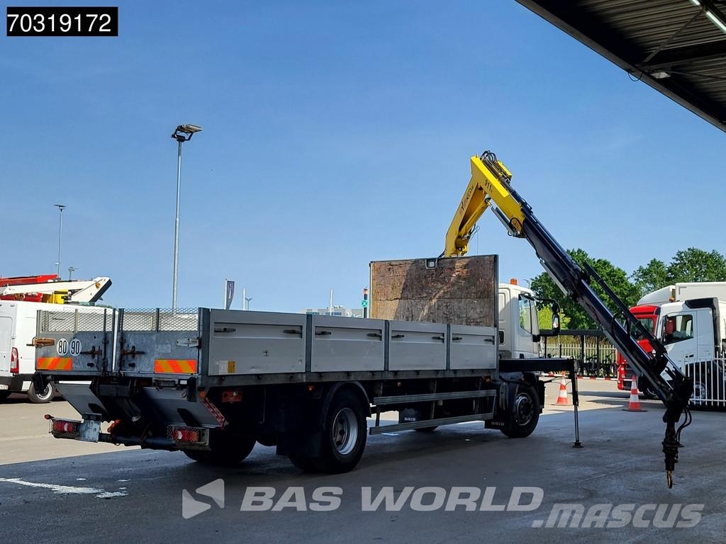 Iveco Eurocargo 180E250 4X2 HYVA V911 3S Kran Crane Manu Φορτηγά Kαρότσα με ανοιγόμενα πλαϊνά