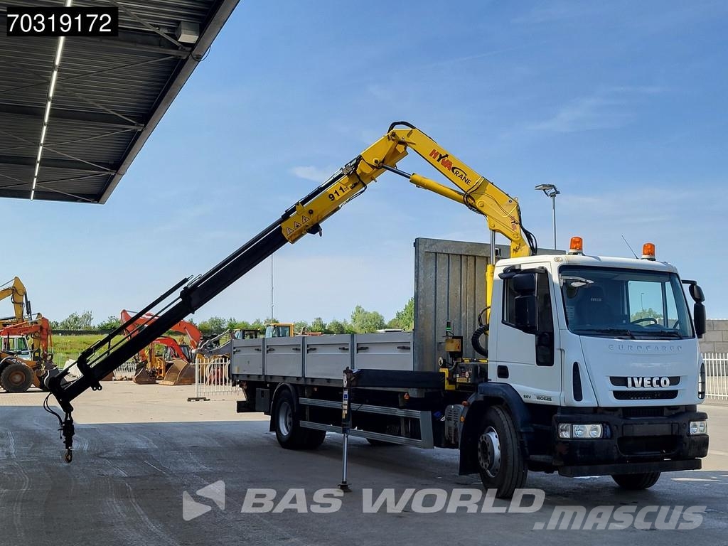 Iveco Eurocargo 180E250 4X2 HYVA V911 3S Kran Crane Manu Φορτηγά Kαρότσα με ανοιγόμενα πλαϊνά