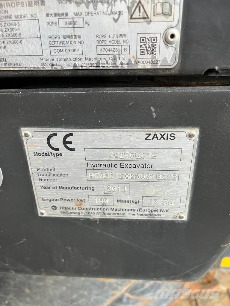 Hitachi ZX250LC-6 / Göteborg حفارات زحافة