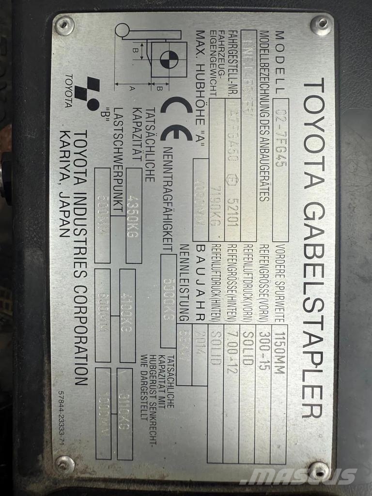 Toyota 02-FG45 Περονοφόρα ανυψωτικά κλαρκ - άλλα