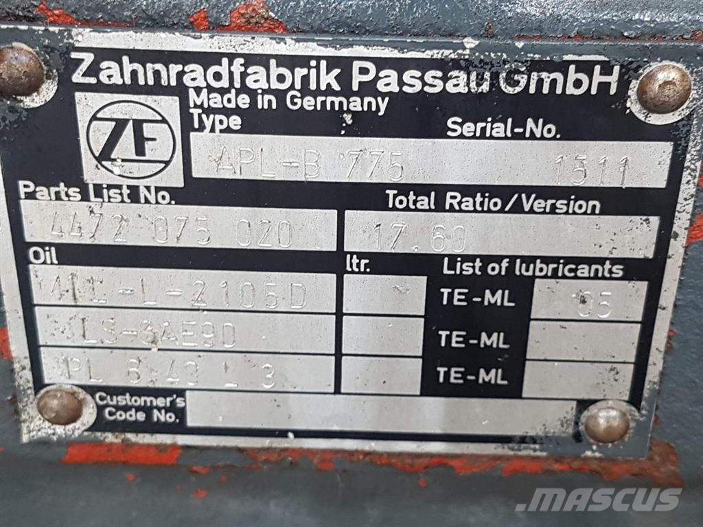ZF APL-B775 - 4472075020 - Axle housing/Achskörper Άξονες