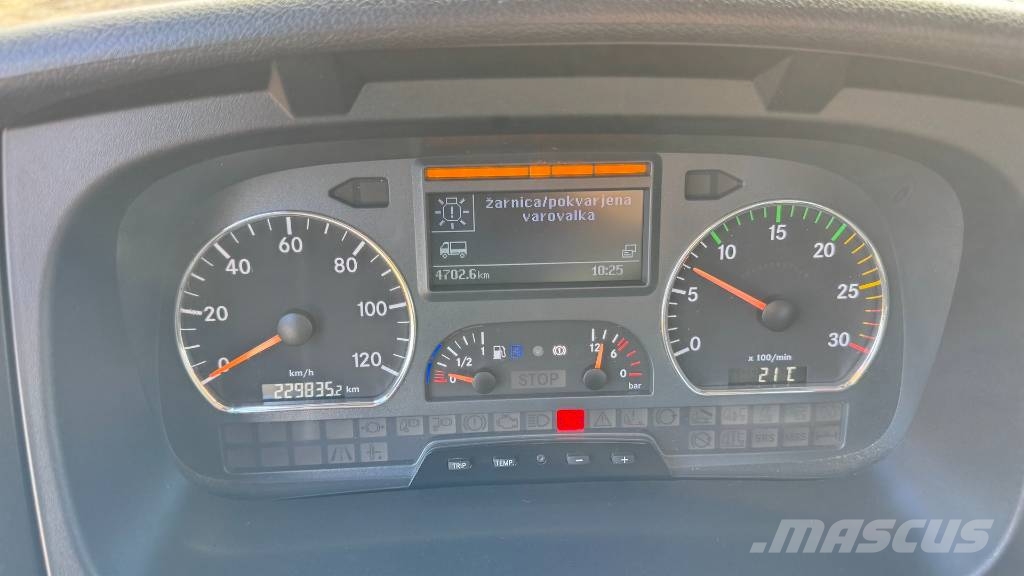Mercedes-Benz AXOR 1829 4x2 meiller absetz tipper - spring Camion cu carlig de ridicare