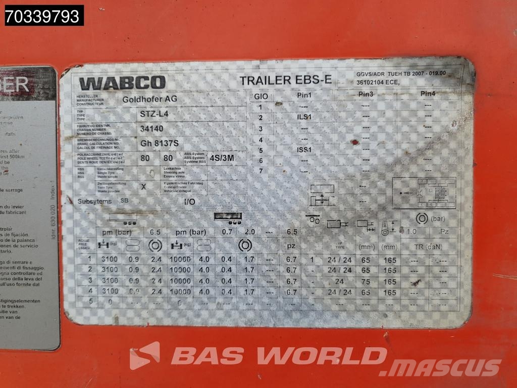 Goldhofer STZ-L4-41/80A 1xLift 3xSteering Extendable MOT 09/ Semirremolques de carga baja
