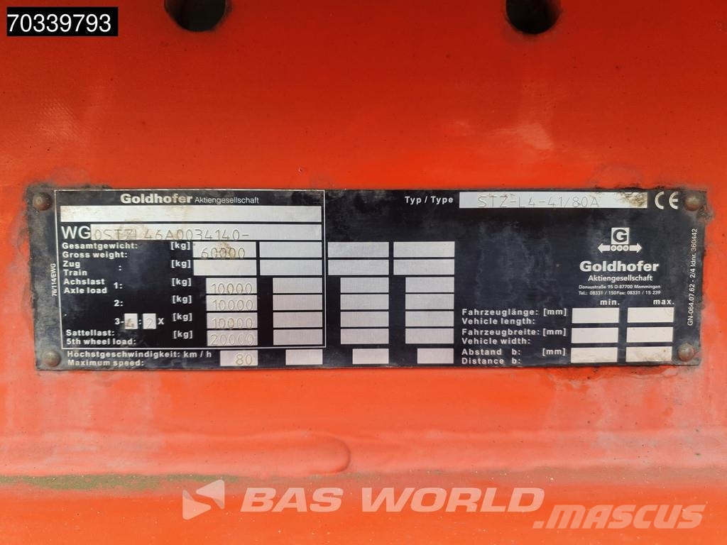 Goldhofer STZ-L4-41/80A 1xLift 3xSteering Extendable MOT 09/ Semirremolques de carga baja