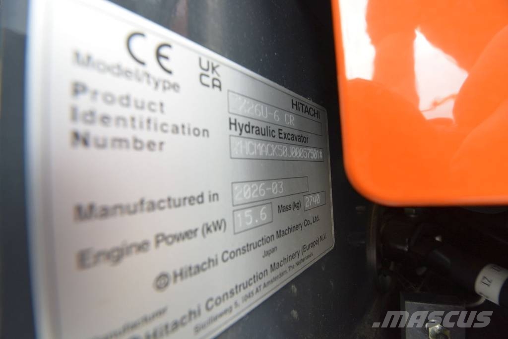 Hitachi ZX 26 U-6 Minigraafmachines < 7t