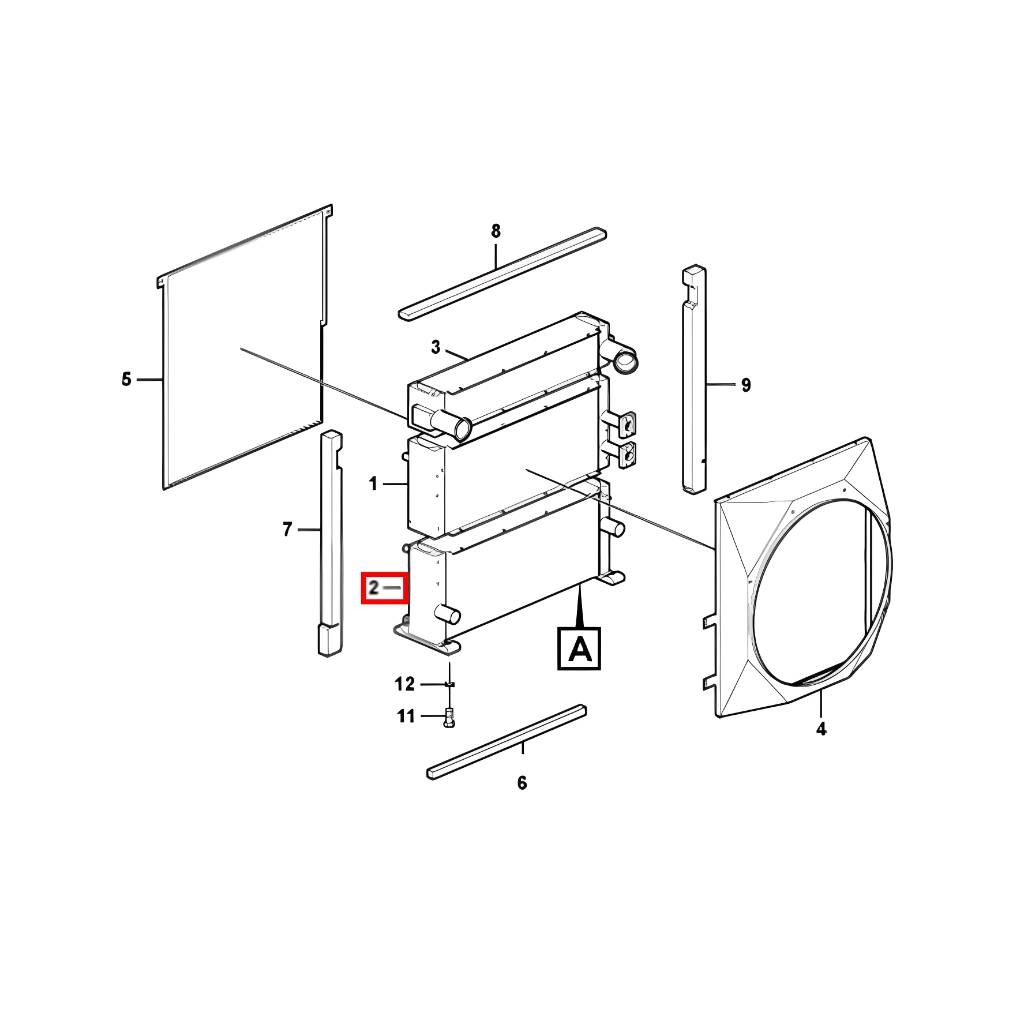 Volvo Water Radiator EC220 EC235 EC220 VOE17243126 Radijatori