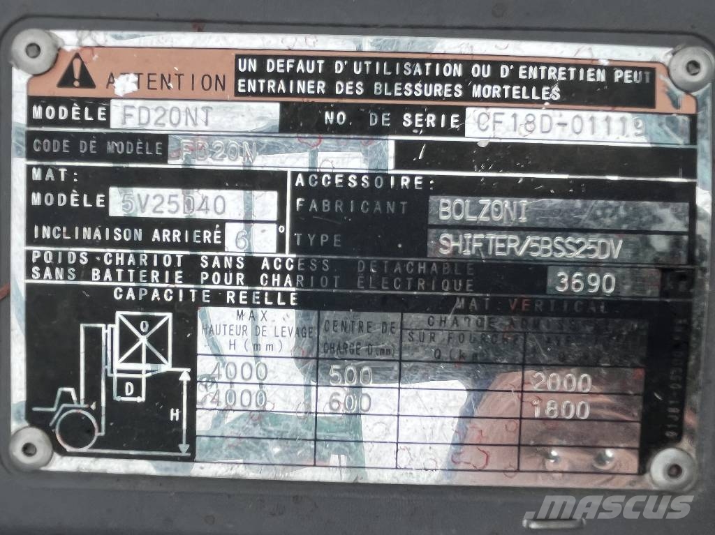 Mitsubishi FD20NT V-4210 IO Dizelski viličari