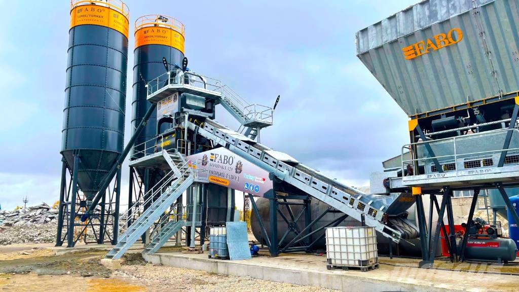 Fabo CENTRALE À BÉTON COMPACTE À GODET - 120 M3/H Sement blandeverk