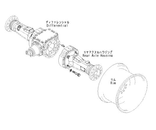 Komatsu WA270-8 Complete Rear Axle 418-23-30001 Assen