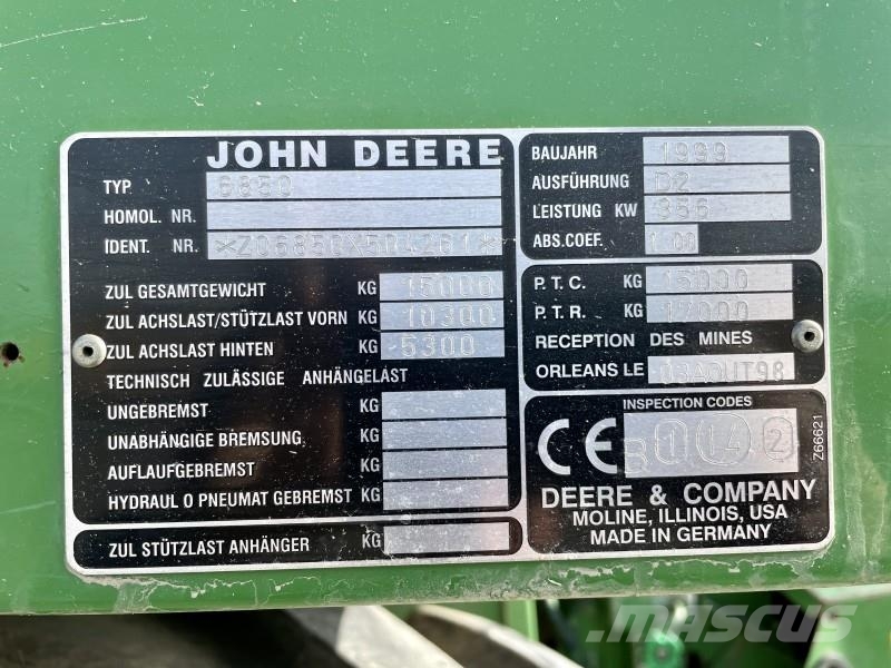 John Deere 6850 Ensileuse Forage harvesters