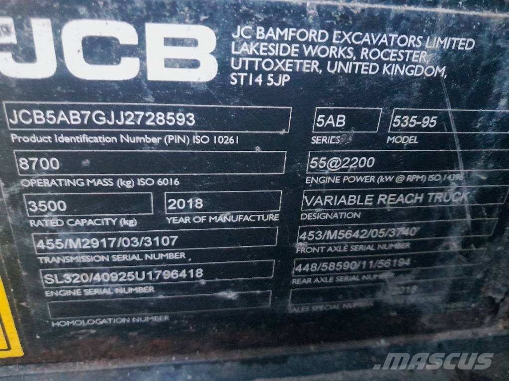 JCB 535-95 Poljoprivredni teleskopski utovarivači