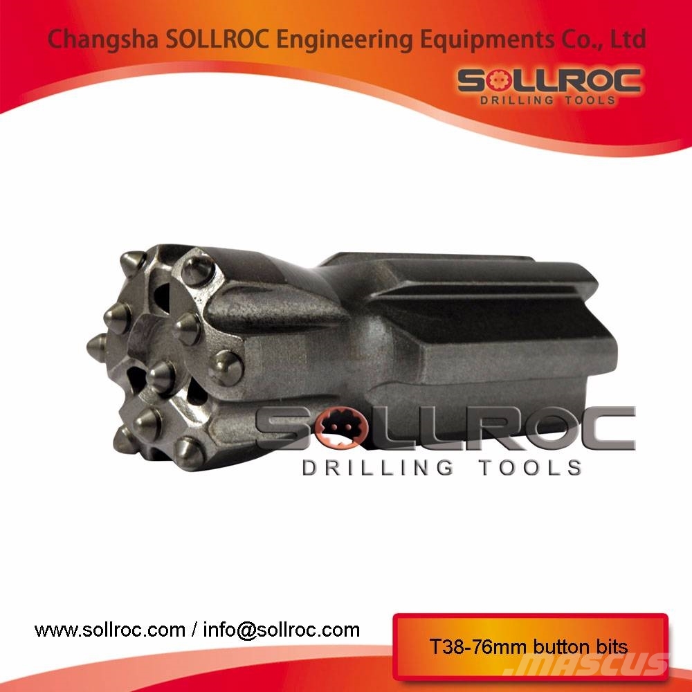 Sollroc brocas de botones (T38, T45, T51, ST58, GT Комплектуючі і запасні частини для бурових установок