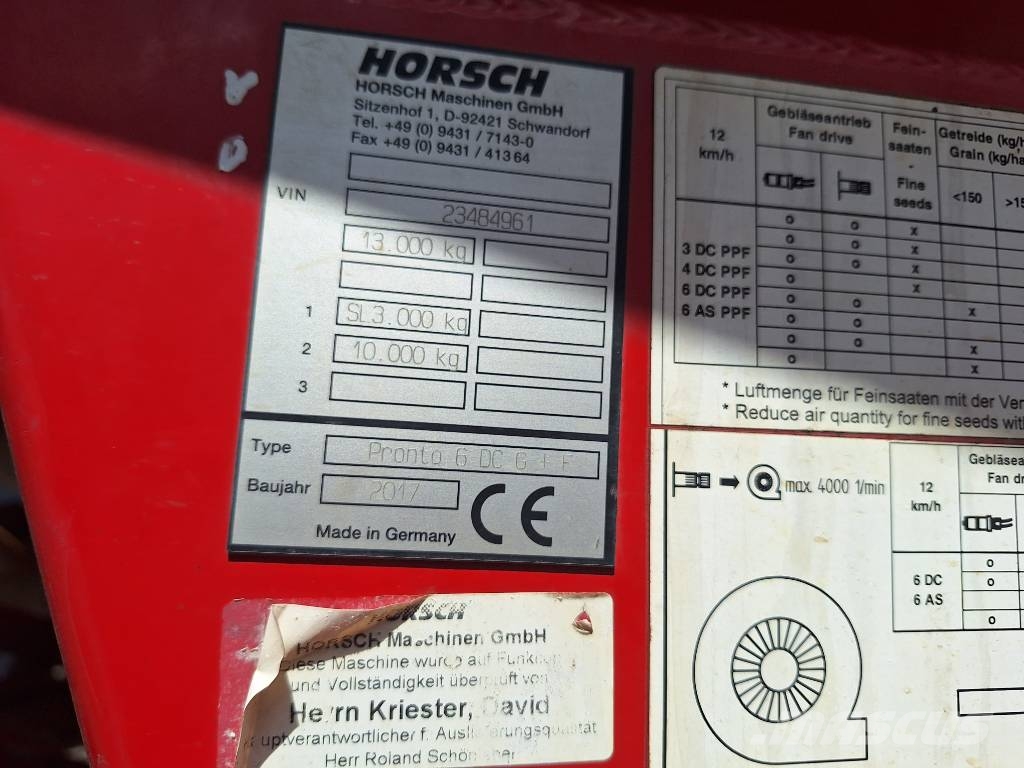Horsch Pronto 6 DC Såmaskiner