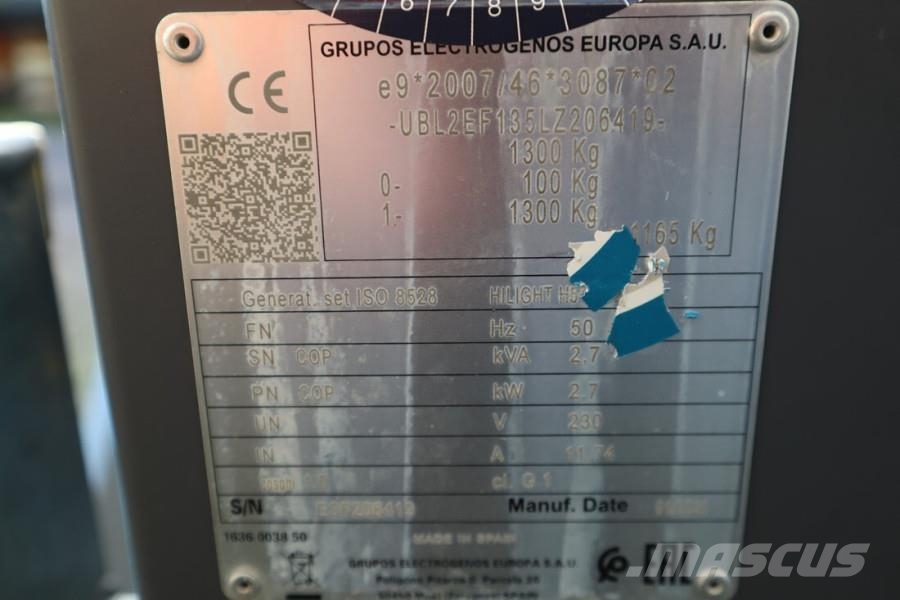 Atlas Copco HiLight H5+ SV2 Valid inspection, Max Boom Height Torres de iluminación