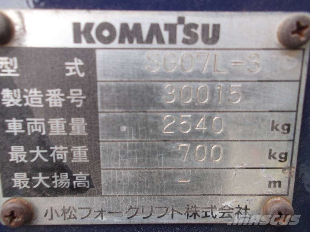 Komatsu SG07L-3 V-0482 FOR EXPORT ONLY Pyöräkuormaajat