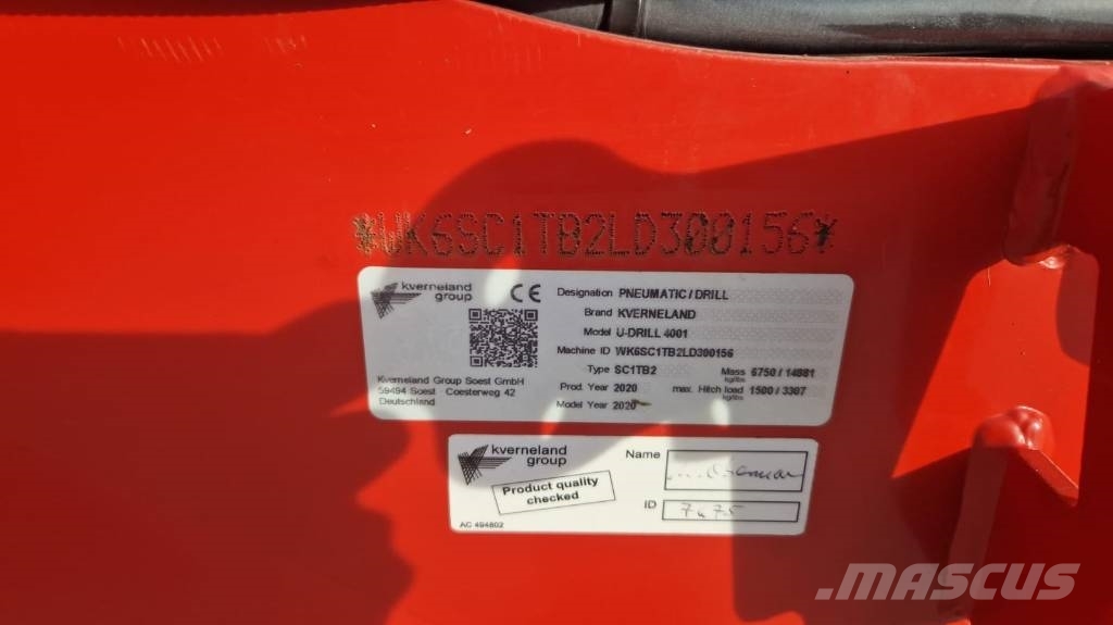 Kverneland U-Drill 4001 Precizne sejačice