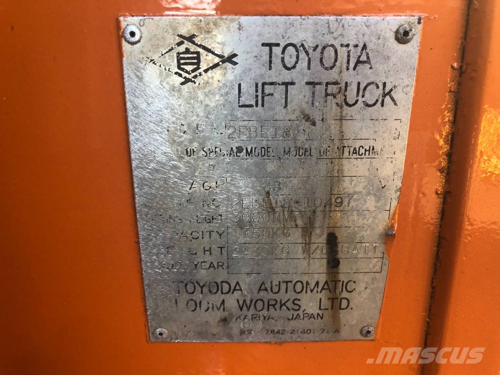 Toyota 2 FBE 18 V-3028 OB Chariots élévateurs électriques